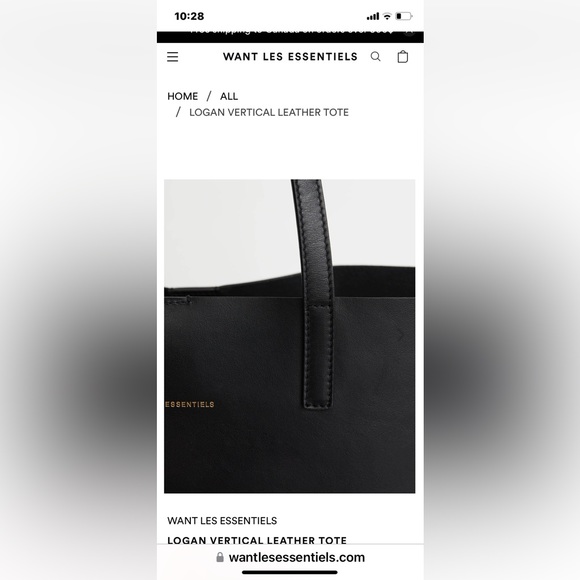 BRAND NEW WANT LES ESSENTIELS LOGAN VERTICAL TOTE BLACK - Picture 8 of 9